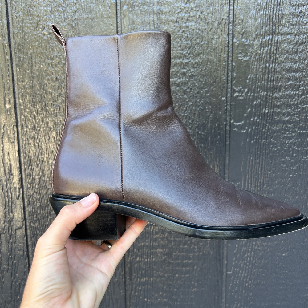 EVERLANE Brown Leather Ankle Boots